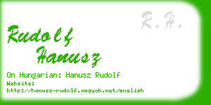 rudolf hanusz business card